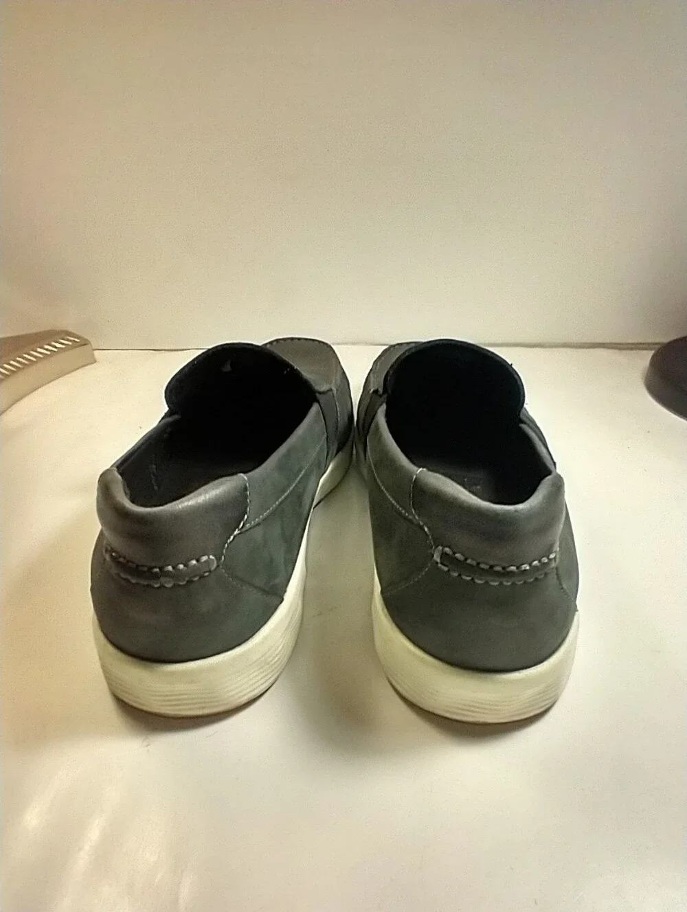 Ecco S Lite Moc Loafers Black Leather Slip On Shoes Men's sz 9(43).